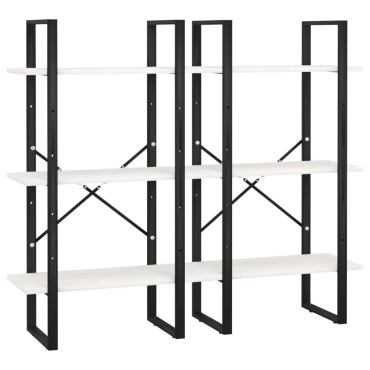 vidaXL Ράφι Αποθήκευσης Λευκό 60x30x210cm από Μασίφ Ξύλο Πεύκου 1 τεμ.