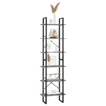 vidaXL Ράφι Αποθήκευσης Γκρι 60x30x210cm από Μασίφ Ξύλο Πεύκου 1 τεμ.