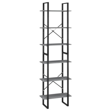 vidaXL Ράφι Αποθήκευσης Γκρι 60x30x210cm από Μασίφ Ξύλο Πεύκου 1 τεμ.