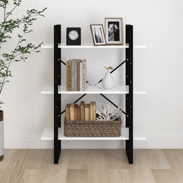 vidaXL Βιβλιοθήκη Λευκή 80x30x105cm από Επεξ. Ξύλο 1 τεμ.