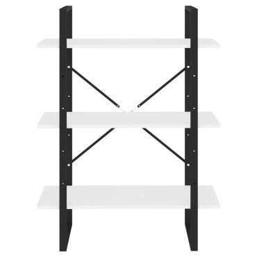 vidaXL Βιβλιοθήκη Λευκή 80x30x105cm από Επεξ. Ξύλο 1 τεμ.