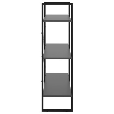 vidaXL Βιβλιοθήκη Γκρι 80x30x105cm από Επεξ. Ξύλο 1 τεμ.