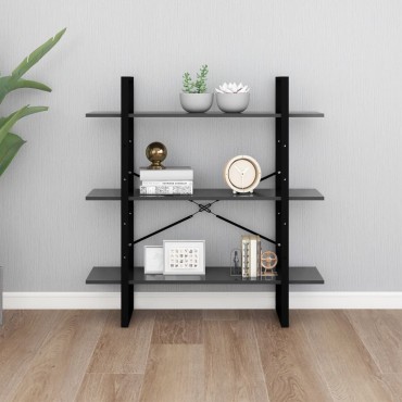 vidaXL Βιβλιοθήκη Γκρι 100x30x105cm από Επεξ. Ξύλο 1 τεμ.