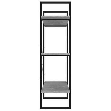 vidaXL Βιβλιοθήκη Γκρι Σκυροδέματος 100x30x105cm από Επεξ. Ξύλο 1 τεμ.