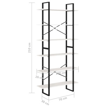vidaXL Ψηλό Ντουλάπι Λευκό 100x30x210cm από Μασίφ Ξύλο Πεύκου 1 τεμ.