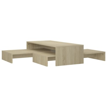 vidaXL Τραπεζάκι Σαλονιού Ζιγκόν Sonoma Δρυς 100x100x26,5cm Επεξ. Ξύλο 1 τεμ.