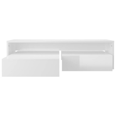 vidaXL Τραπεζάκι Ζιγκόν Γυαλιστερό Λευκό 100x100x26,5cm 1 τεμ.