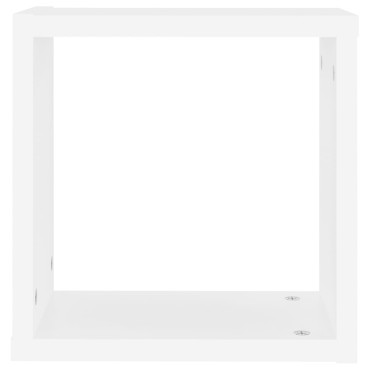 vidaXL Ράφια Κύβοι Τοίχου 2 τεμ. Λευκά 30x15x30cm από MDF