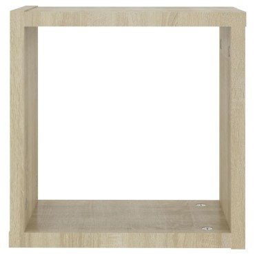 vidaXL Ράφια Κύβοι Τοίχου 4 τεμ. Sonoma Δρυς 30x15x30cm