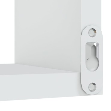 vidaXL Γωνιακή Ραφιέρα Τοίχου Λευκή 40x40x50cm από Επεξ. Ξύλο 1 τεμ.
