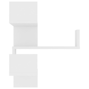 vidaXL Γωνιακές Ραφιέρες Τοίχου 2 τεμ. Λευκές 40x40x50cm Μοριοσανίδα