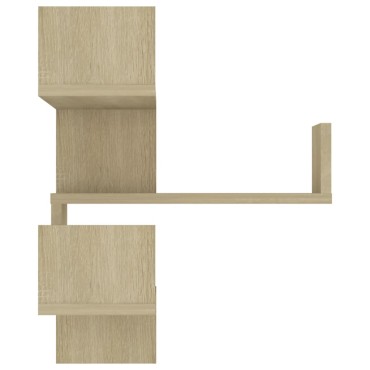 vidaXL Γωνιακή Ραφιέρα Τοίχου Sonoma Δρυς 40x40x50cm από Επεξ. Ξύλο 1 τεμ.
