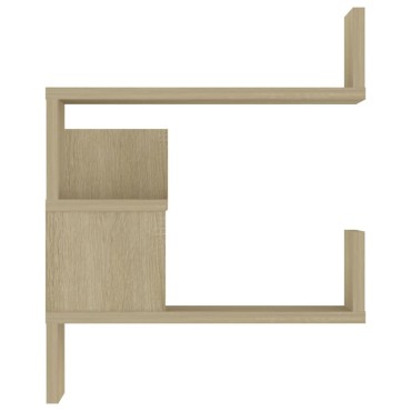 vidaXL Γωνιακή Ραφιέρα Τοίχου Sonoma Δρυς 40x40x50cm από Επεξ. Ξύλο 1 τεμ.