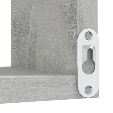 vidaXL Γωνιακή Ραφιέρα Τοίχου Γκρι Σκυρ. 40x40x50cm από Επεξ. Ξύλο 1 τεμ.