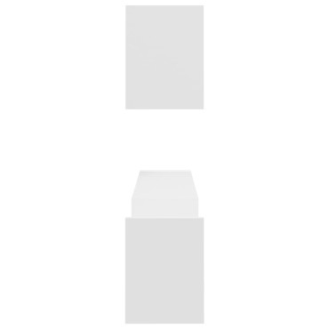 vidaXL Ραφιέρες Τοίχου 2 τεμ. Λευκό 100x15x20cm Μοριοσανίδα