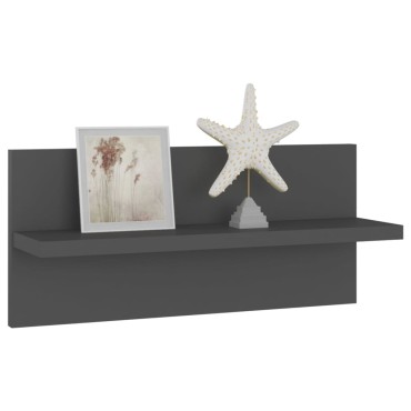 vidaXL Ραφιέρες Τοίχου 4 τεμ. Γκρι 40x11,5x18cm από Επεξ. Ξύλο
