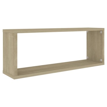 vidaXL Ράφια Κύβοι Τοίχου 2 τεμ. Sonoma Δρυς 60x15x23cm Επεξ. Ξύλο