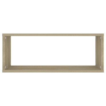 vidaXL Ράφια Κύβοι Τοίχου 2 τεμ. Sonoma Δρυς 60x15x23cm Επεξ. Ξύλο