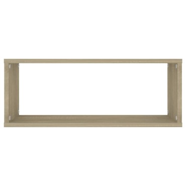 vidaXL Ράφια Κύβοι Τοίχου 4 τεμ. Sonoma Δρυς 60x15x23cm Επεξ. Ξύλο