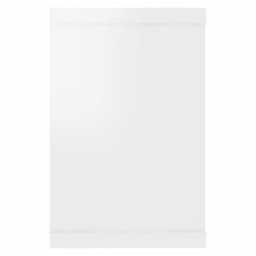 vidaXL Ράφια Κύβοι Τοίχου 2 τεμ. Γυαλ. Λευκό 60x15x30cm Επεξ. Ξύλο
