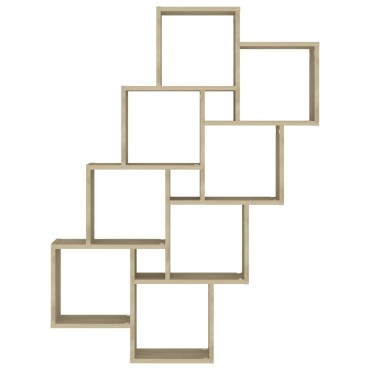 vidaXL Ράφι Κύβος Τοίχου Sonoma Δρυς 90x15x119cm από Επεξ. Ξύλο 1 τεμ.