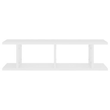 vidaXL Ραφιέρες Τοίχου 2 τεμ. Λευκό 75x18x20cm Επεξεργ. Ξύλο