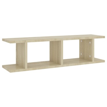 vidaXL Ραφιέρες Τοίχου 2 τεμ. Sonoma Δρυς 75x18x20cm Επεξεργ. Ξύλο