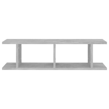 vidaXL Ραφιέρες Τοίχου 2 τεμ. Γκρι Σκυρ. 75x18x20cm Επεξεργ. Ξύλο