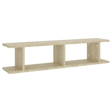 vidaXL Ραφιέρες Τοίχου 2 τεμ. Sonoma Δρυς 90x18x20cm από Μοριοσανίδα