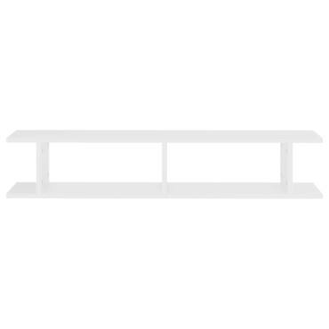 vidaXL Ραφιέρες Τοίχου 2 τεμ. Λευκές 105x18x20cm από Μοριοσανίδα