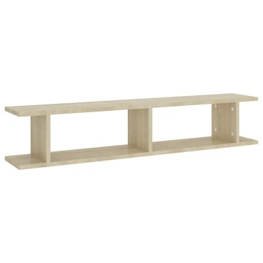 vidaXL Ραφιέρες Τοίχου 2 τεμ. Sonoma Δρυς 105x18x20cm Μοριοσανίδα