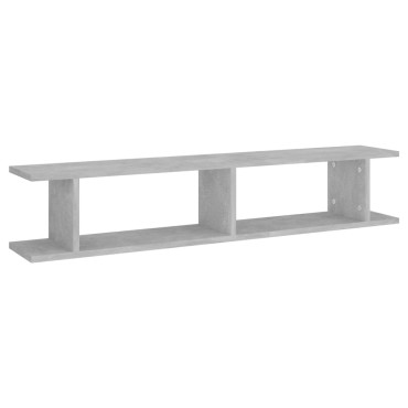 vidaXL Ραφιέρες Τοίχου 2 τεμ. Γκρι Σκυρ. 105x18x20cm Μοριοσανίδα