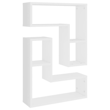vidaXL Ραφιέρες Τοίχου 2 τεμ. Λευκές 50x15x50cm από Επεξ. Ξύλο