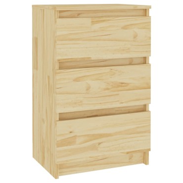 vidaXL Κομοδίνο 40x29,5x64cm από Μασίφ Ξύλο Πεύκου 1 τεμ.