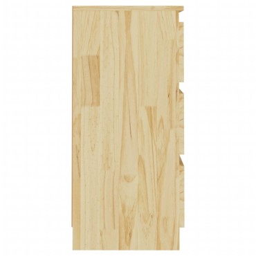 vidaXL Κομοδίνα 2 τεμ. 40x29,5x64cm από Μασίφ Ξύλο Πεύκου