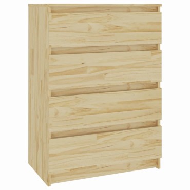 vidaXL Συρταριέρα 60x36x84cm από Μασίφ Ξύλο Πεύκου 1 τεμ.