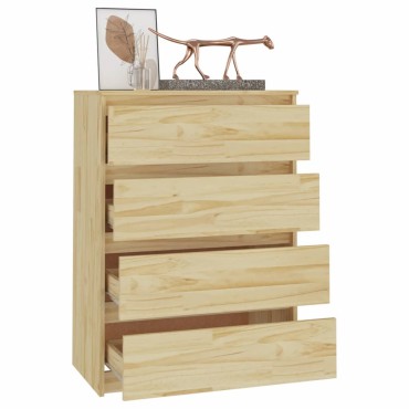 vidaXL Συρταριέρα 60x36x84cm από Μασίφ Ξύλο Πεύκου 1 τεμ.