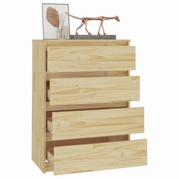 vidaXL Συρταριέρα 60x36x84cm από Μασίφ Ξύλο Πεύκου 1 τεμ.