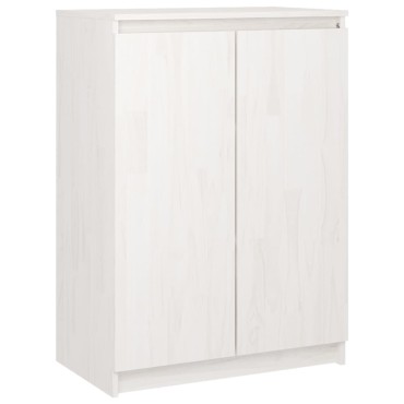 vidaXL Ντουλάπι Λευκό 60x36x84cm από Μασίφ Ξύλο Πεύκου 1 τεμ.