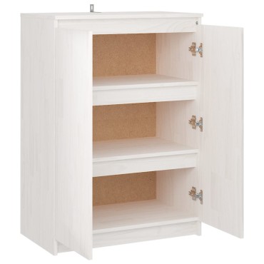vidaXL Ντουλάπι Λευκό 60x36x84cm από Μασίφ Ξύλο Πεύκου 1 τεμ.