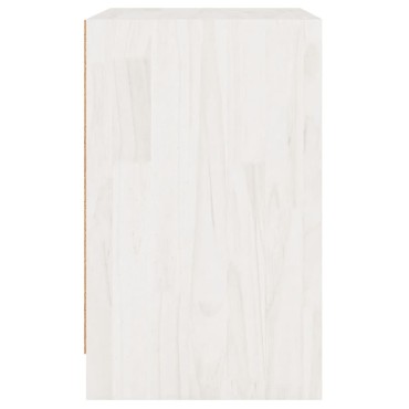 vidaXL Κομοδίνα 2 τεμ. Λευκά 40x31x50cm από Μασίφ Ξύλο Πεύκου