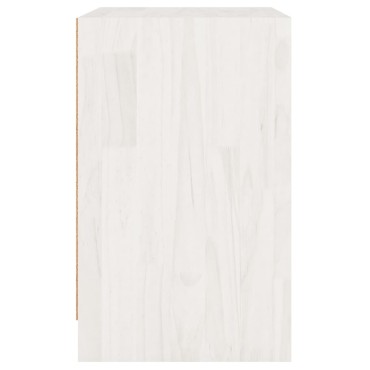 vidaXL Κομοδίνα 2 τεμ. Λευκά 40x31x50cm από Μασίφ Ξύλο Πεύκου