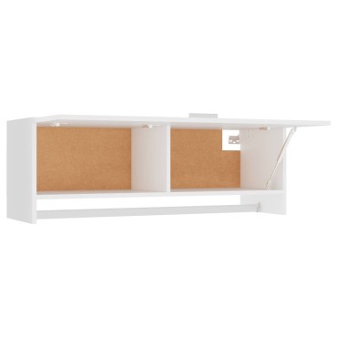 vidaXL Ντουλάπα Λευκή 100x32,5x35cm από Επεξ. Ξύλο 1 τεμ.