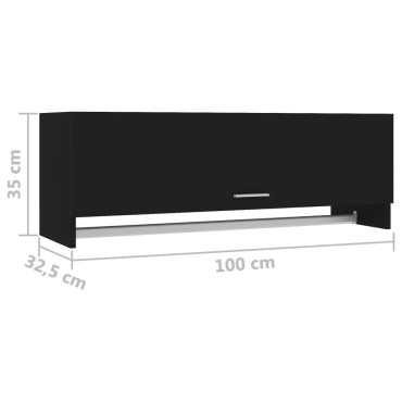 vidaXL Ντουλάπα Λευκή 100x32,5x35cm από Επεξ. Ξύλο 1 τεμ.