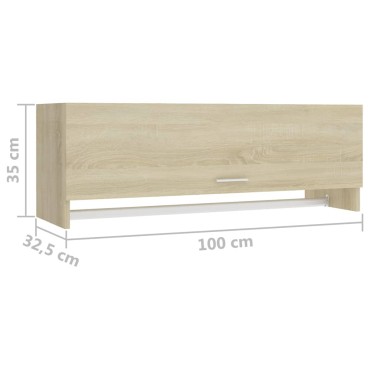 vidaXL Ντουλάπα Sonoma Δρυς 100x32,5x35cm από Επεξ. Ξύλο 1 τεμ.