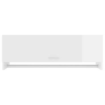 vidaXL Ντουλάπα Γυαλιστερό Λευκό 100x32,5x35cm από Επεξ. Ξύλο 1 τεμ.