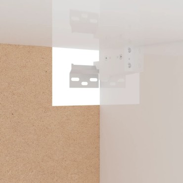 vidaXL Ντουλάπα Γυαλιστερό Λευκό 100x32,5x35cm από Επεξ. Ξύλο 1 τεμ.
