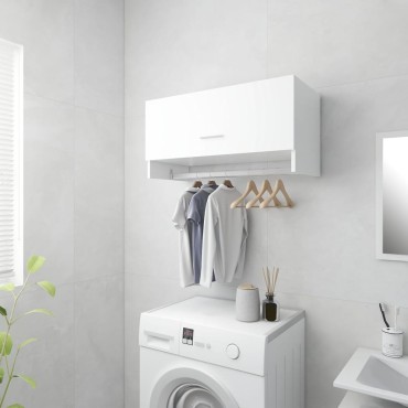 vidaXL Ντουλάπα Λευκή 70x32,5x35cm από Επεξ. Ξύλο 1 τεμ.