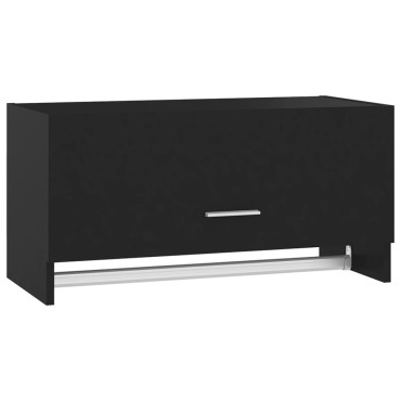 vidaXL Ντουλάπα Μαύρη 70x32,5x35cm από Επεξ. Ξύλο 1 τεμ.