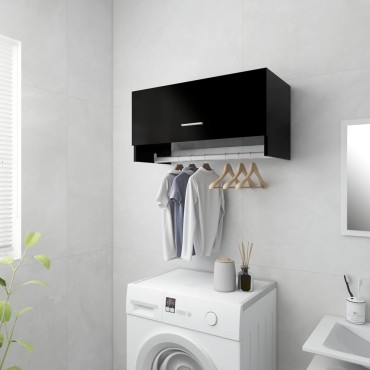 vidaXL Ντουλάπα Μαύρη 70x32,5x35cm από Επεξ. Ξύλο 1 τεμ.